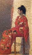 unknow artist Japanese woman Sweden oil painting artist